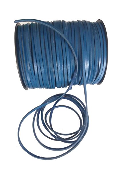 angel çanta aksesuar حبل جلدي مخطط 3 مم من الجلد الطبيعي باللون الأزرق الداكن...