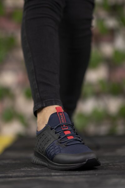 Riccon Navy Blue Red Unisex Sneaker00121975