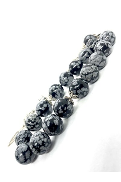 AgateStones Γνήσια μασκότ από φυσική πέτρα Οψιδιανός Boy Efe Tesbihi