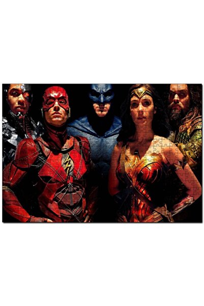 Cakapuzzle Wonder Woman Aquaman Batman Flash Cyborg 120 Parça Puzzle Yapboz M...