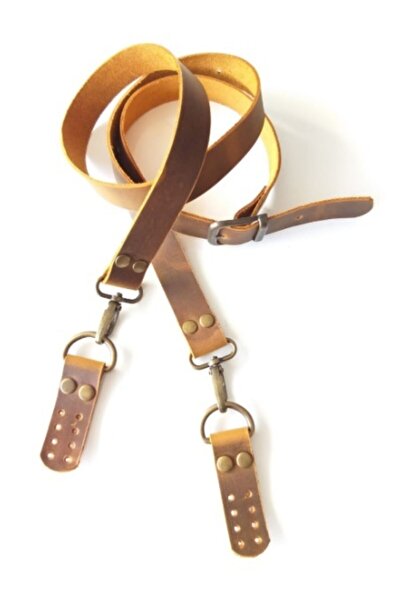 angel çanta aksesuar Mâner reglabil din piele naturală Crazy Oil galben muștar