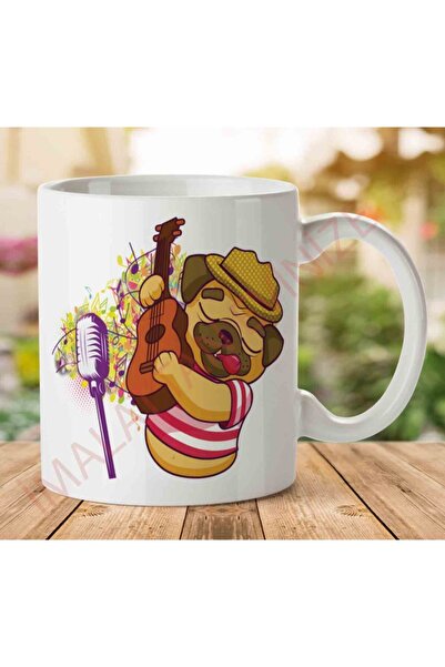 ART HEDİYE كوب مطبوع على الجانبين من Pug Artista