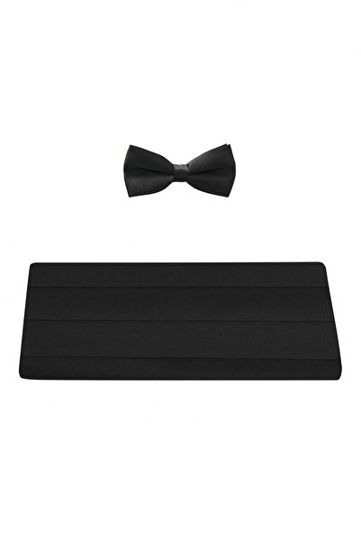 ALTINYILDIZ CLASSICS Мъжки черен комплект папионка-кашляк