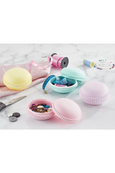 Bayev Set de depozitare pentru biscuiți macaron pentru școală și picnic, cu capacitate de 400 ml