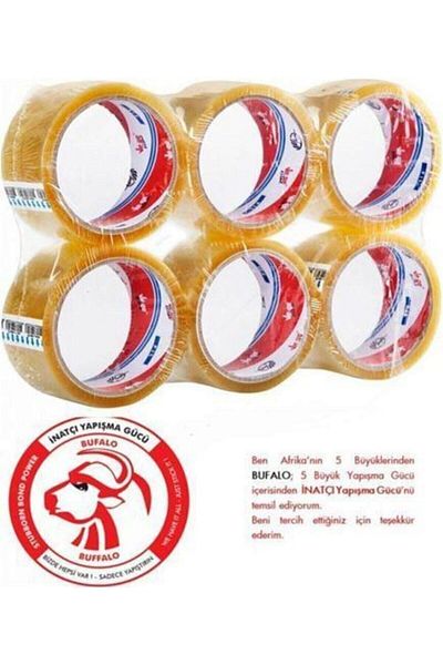 Vege 45x100 Duct Tape Buffalo Transparent 6 Pieces