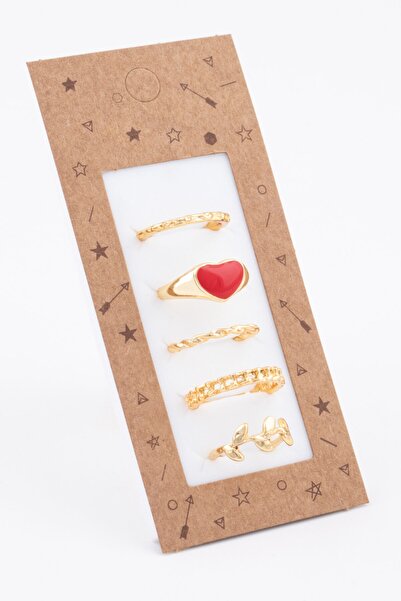 Ervalina مجموعة خواتم مكونة من 5 قطع