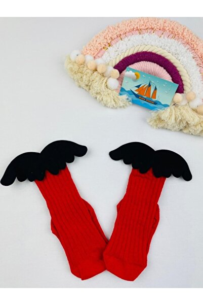 HAPPY COLORS SOCKS جوارب للركبة بأجنحة الملاك من Happy Colors باللون الأحمر و...