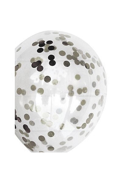 Parti dolabı 1 Pack of Silver Gray Transparent Balloon Confetti Sequins (10gr)