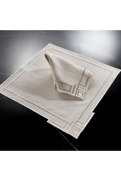 ZEBRA CASA Fame Beige/Cream 2-Piece Napkin Set