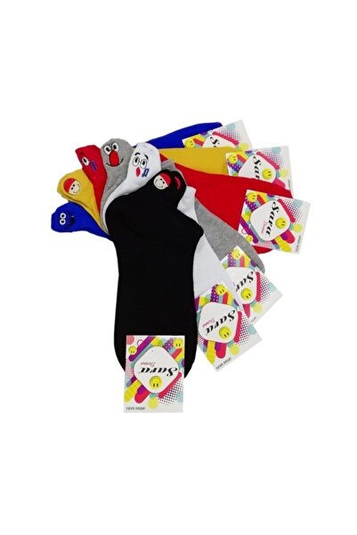 jilly jo Momslab 6-пакет памучни дамски чорапи с бродерия Emoji