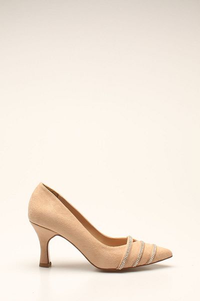 ROVIGO Beige Suede Stoned Women's Casual Shoes