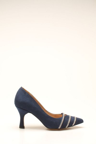 ROVIGO Navy Blue Suede Stoned Women's Casual Shoes