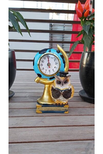 Drb Co Baykuş Desenli Masa Saati