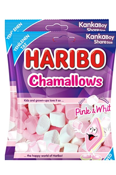 Haribo Chamallows Marsmallow Marşmelov Pink White