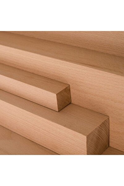 iAhşap (5X5 CM X 10 CM 1 ADET) Kayın Ahşap Çıta Taslak Tahta Blok Ve Kereste