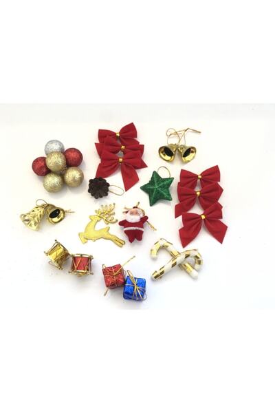 Happyland مجموعة عيد الميلاد المكونة من 25 قطعة مع شريط غزال