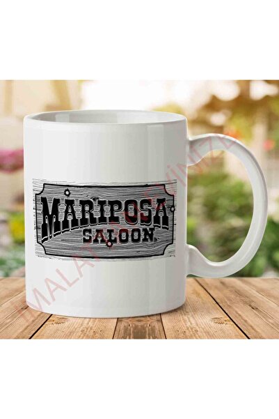 ART HEDİYE كوب Mariposa Saloon Sweetwater Westworld أسود مطبوع على الجانبين