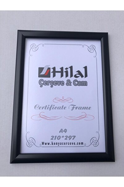 HİLALÇERÇEVECAM A4 Çerçeve..siyah