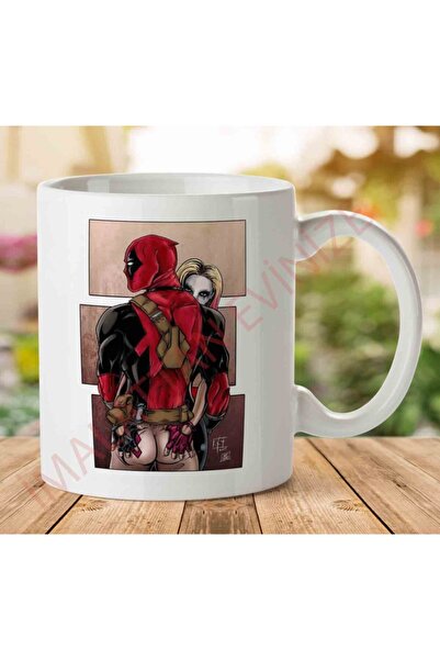 ART HEDİYE كوب بطبعة Harley Quinn and Deadpool Suicide Squad 1-1441
