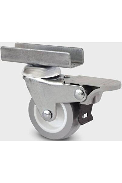 İstanbul E-Hırdavat U Tipi Masa Tekeri Tablalı Frenli Döner Masa Tekeri Sunta...