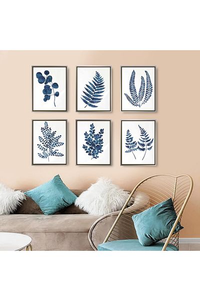 Markazip 30x40 cm Σετ 6 τεμαχίων Ασημένιο Μεταλλικό Πλαίσιο Γνήσιο Σετ Ζωγραφικής Καμβά Sub 97-k-g