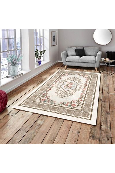 ALLGELSİN Husă de covor elastică cu detalii florale Husă decorativă de covor