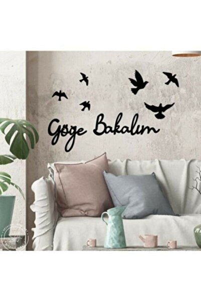 Genel Markalar Ahşap Göğe Bakalım Ev Dekorasyon Dekoratif Duvar Tablosu Dekor...