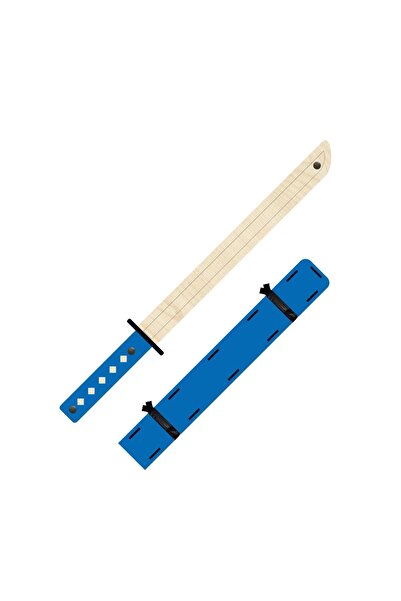 Ahtek Wooden Japanese Samurai-Ninja Shield And Catana Sword