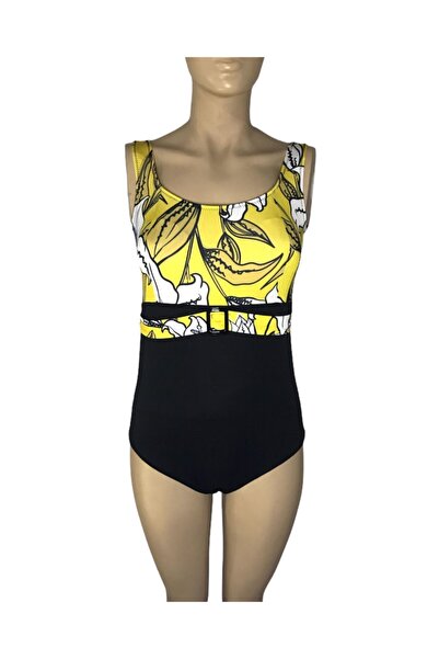 AY-MAY'S Lycra Belt Buckle Embroidered Women's Swimsuit