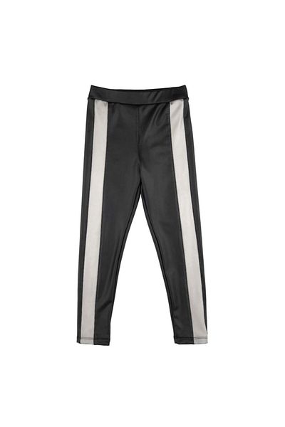 best kids Girl's Black Leather Striped Tights