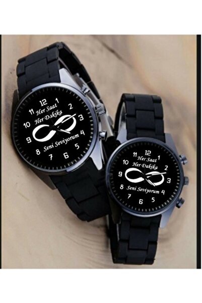 Bika Time Her Saat Her Dakika Seni Seviyorum Yazılı Sevgiliye Hediye Kol Saati Sevgili Saatleri Çift Saatleri