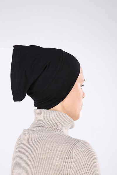 ala hüppe Black Snap-on Bandana Bonnet