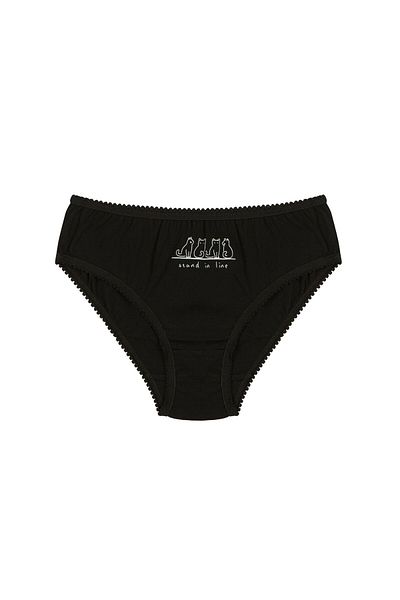 Penti Chiloți Slip 3 Piese Black White Girl's Line