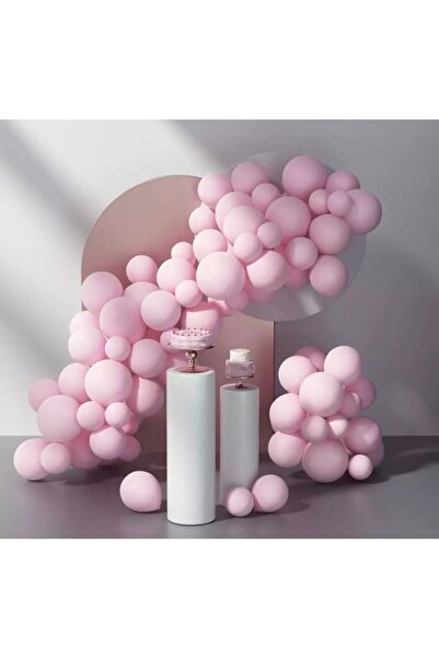 Genel Markalar Makaron Pastel Renk Pembe 100 Adet Balon Ve Balon Zinciri