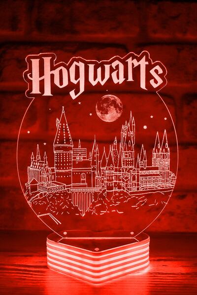 Hediye Kovanı 3D Harry Potter Hogwarts Gift 3D Led Lamp