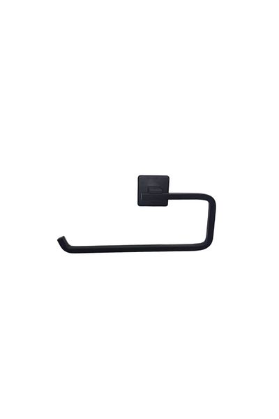 Zethome Suport pentru prosoape de exterior Yale, inoxidabil, montat pe perete, negru