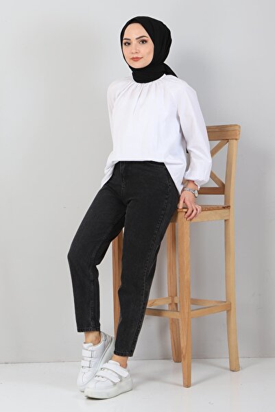 Modamihram Boyfriend Plus Size Jeans Black