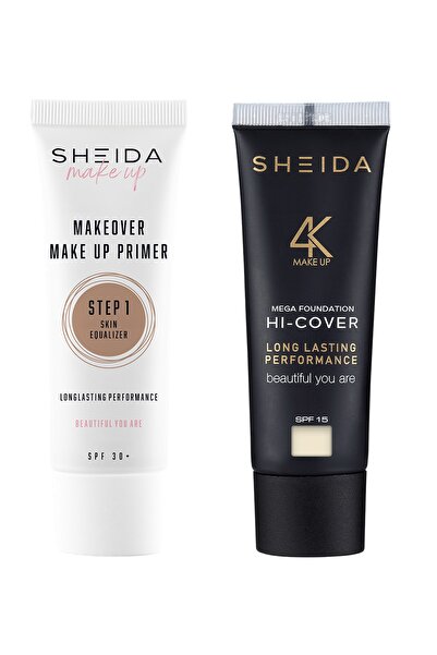 Sheida Make Up Primer Spf 30 Cream Foundation (10) Ikili Set - Makyaj Bazı Ve Krem Fondöten