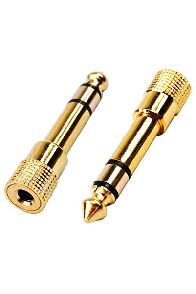 OEM Hadron 1264 Çivi Jak Stereo Dişi Çevirici Anfi Girişi Altın - 6.5 Mm Erke...