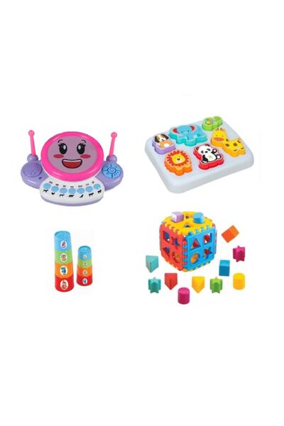 TOYSTORE Sesli Işıklı Eğitici Davul Sevimli Hayvanlar Bultak Eğitici Kule Zek...