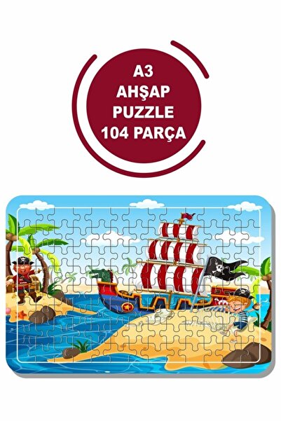 LİPYOS Korsan A3 104 Parça Puzzle, Oyuncak, Yapboz