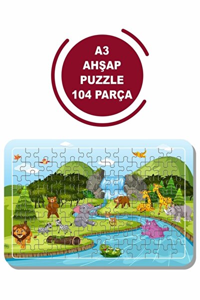 LİPYOS Sevimli Hayvanlar A3 104 Parça Puzzle, Oyuncak, Yapboz