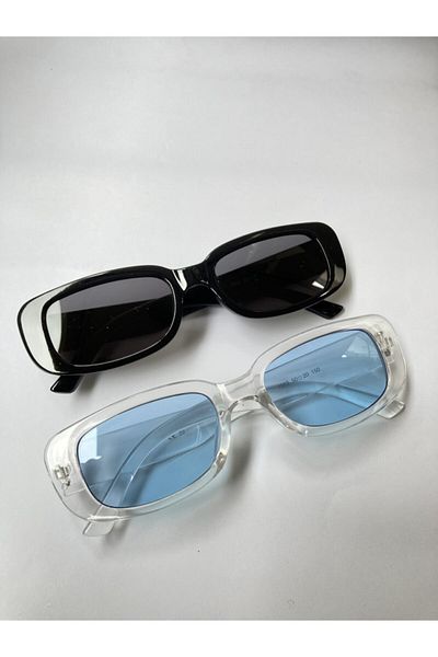 LOOKUP Lookup Favourite 2 Model Black And Blue Unisex Vintage Sunglasses