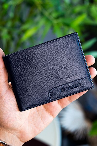 Garbalia Genuine Leather Navy Blue Men's Magnet Wallet 20611108802