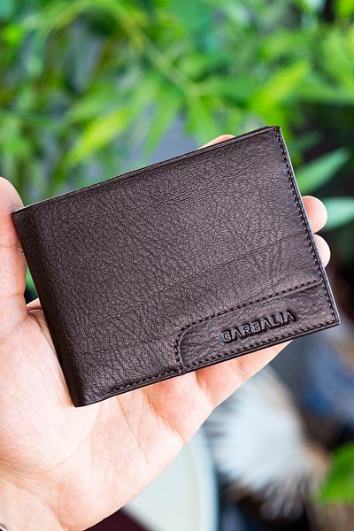 Garbalia Кафяв мъжки портфейл с магнит от естествена кожа 20611108802