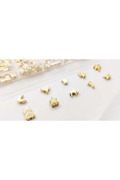 yiğit aksesuar No Karama Gold Plated Intermediate Apparatus Set 100 Pieces