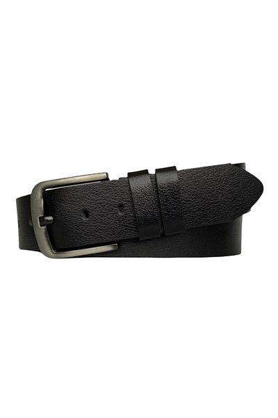 GoDeri Μαύρο τζιν από 100% γνήσιο δέρμα πλάτους 4,5 cm - Αθλητική ζώνη = Go-Go-Jeans