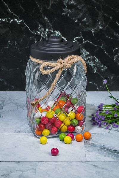 Wonder Nostalgia Series Large Size 3.5 Lt 25 cm Glass Jar with Metal Lid