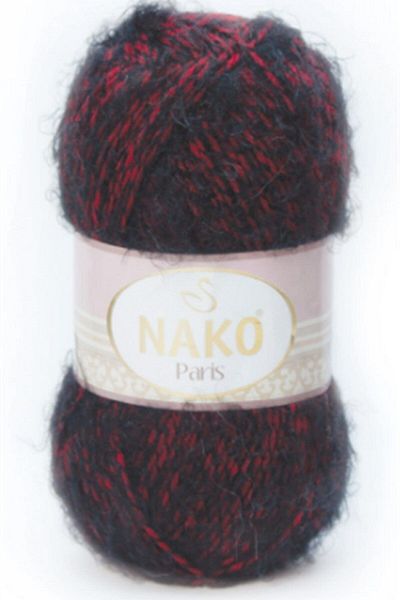 NAKO Paris Hand Knitting Thread 5 Pieces 21306 Red Black