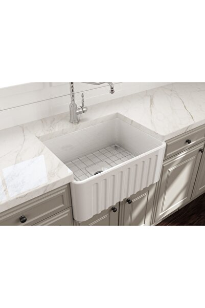 Bocchi Yeni-lavello Desenli Mutfak Evyesi 61cm. Parlak Beyaz